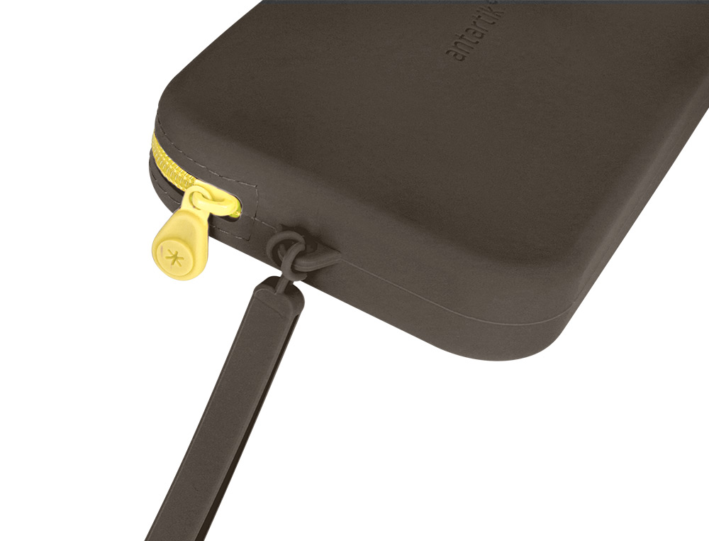 ESTOJO ESCOLAR ANTARTIK TROPICAL DIVE SILICONE SOFT RETANGULAR 190X120X25 MM PRETO