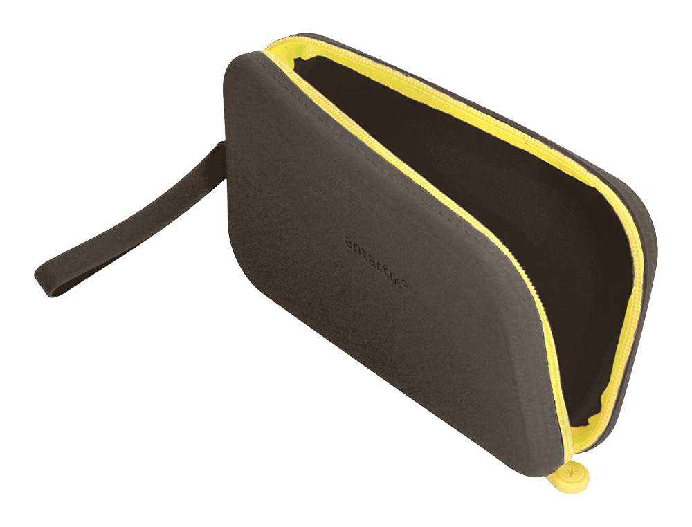 ESTOJO ESCOLAR ANTARTIK TROPICAL DIVE SILICONE SOFT RETANGULAR 190X120X25 MM PRETO