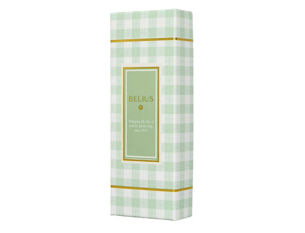 ROLLER BELIUS PICNIC ALUMINIO COR VERDE DOURADO TINTA COR PRETO CAIXA DE DESIGN