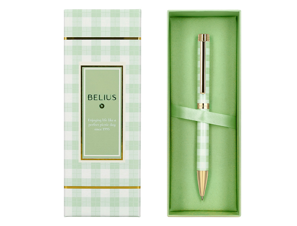 ROLLER BELIUS PICNIC ALUMINIO COR VERDE DOURADO TINTA COR PRETO CAIXA DE DESIGN