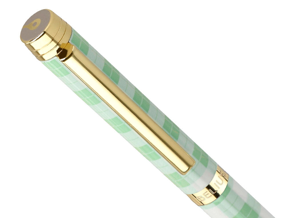 ROLLER BELIUS PICNIC ALUMINIO COR VERDE DOURADO TINTA COR PRETO CAIXA DE DESIGN