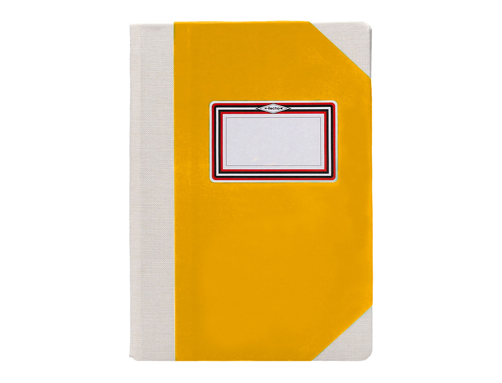 LIVRO DE CARTAO COSIDO FERNANDES FLECHA DIN A4+ LISO 50 FOLHAS 100 GR AMARELO