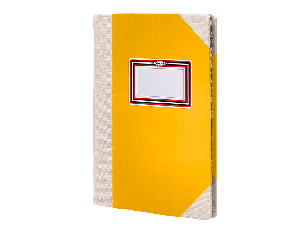 LIVRO DE CARTAO COSIDO FERNANDES FLECHA DIN A4+ LISO 50 FOLHAS 100 GR AMARELO