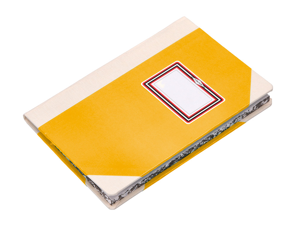 LIVRO DE CARTAO COSIDO FERNANDES FLECHA DIN A4+ LISO 50 FOLHAS 100 GR AMARELO