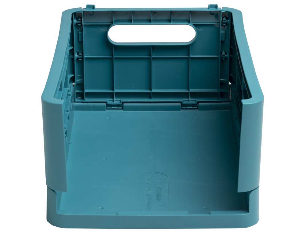 CAIXA DOBRAVEL EXACOMPTA MIDI SKANDI POLIPROPILENO RECICLADO COR AZUL PACIFICO 276X188X120 MM