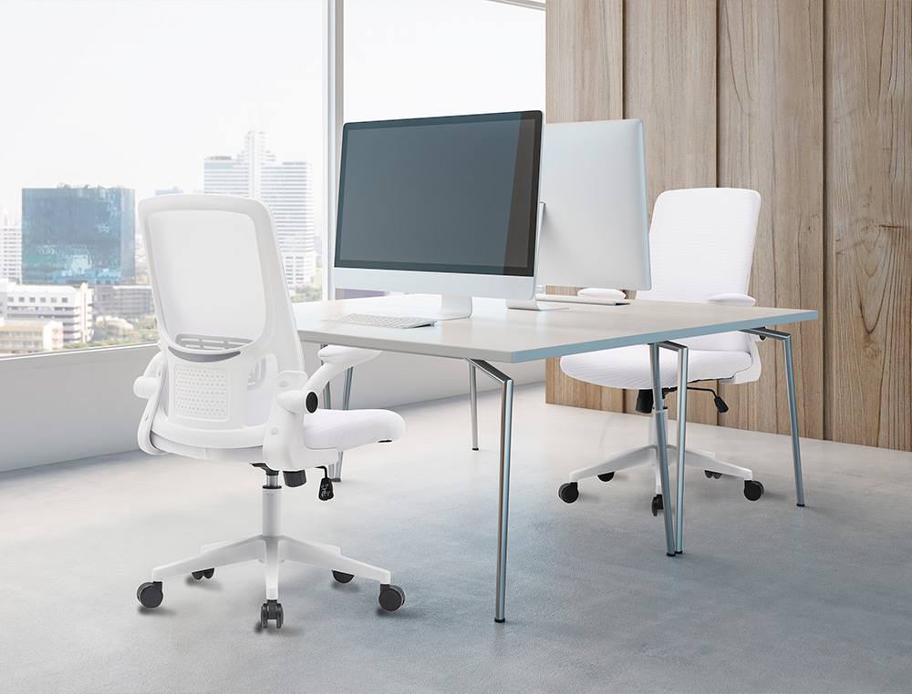 CADEIRA DE ESCRITORIO Q-CONNECT ALBA MALHA BASE METALICA ALT MAX 1110 LARG 610 PROF 580 RODAS PREMIUM COR BRANCO