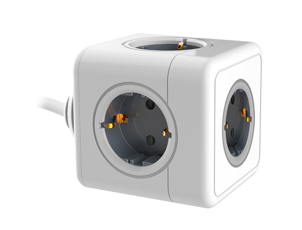 EXTENSAO Q-CONNECT EM CUBO MULTIPLE POWER CUBE 5 EM 1 CABO DE 1,4 MT 5 TOMADAS DE CORRENTE 75X75X112MM