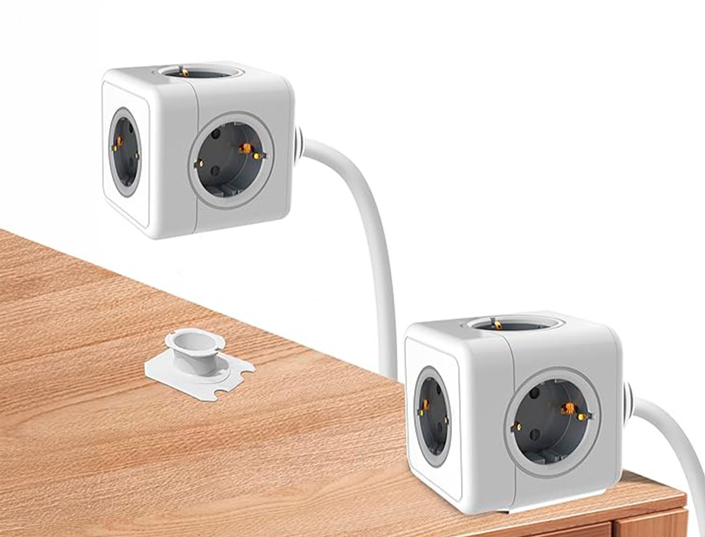 EXTENSAO Q-CONNECT EM CUBO MULTIPLE POWER CUBE 5 EM 1 CABO DE 1,4 MT 5 TOMADAS DE CORRENTE 75X75X112MM