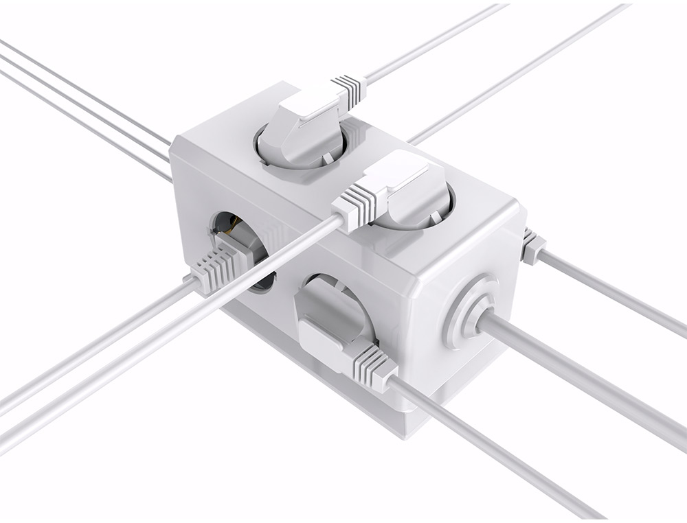 EXTENSAO Q-CONNECT MULTIPLE 10 EM 1 CABO 1,4 MT 6 TOMADAS DE CORRENTE+3 USB+1 USB TIPO C 140X76X87MM