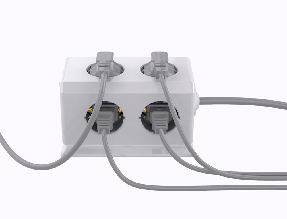 EXTENSAO Q-CONNECT MULTIPLE 10 EM 1 CABO 1,4 MT 6 TOMADAS DE CORRENTE+3 USB+1 USB TIPO C 140X76X87MM