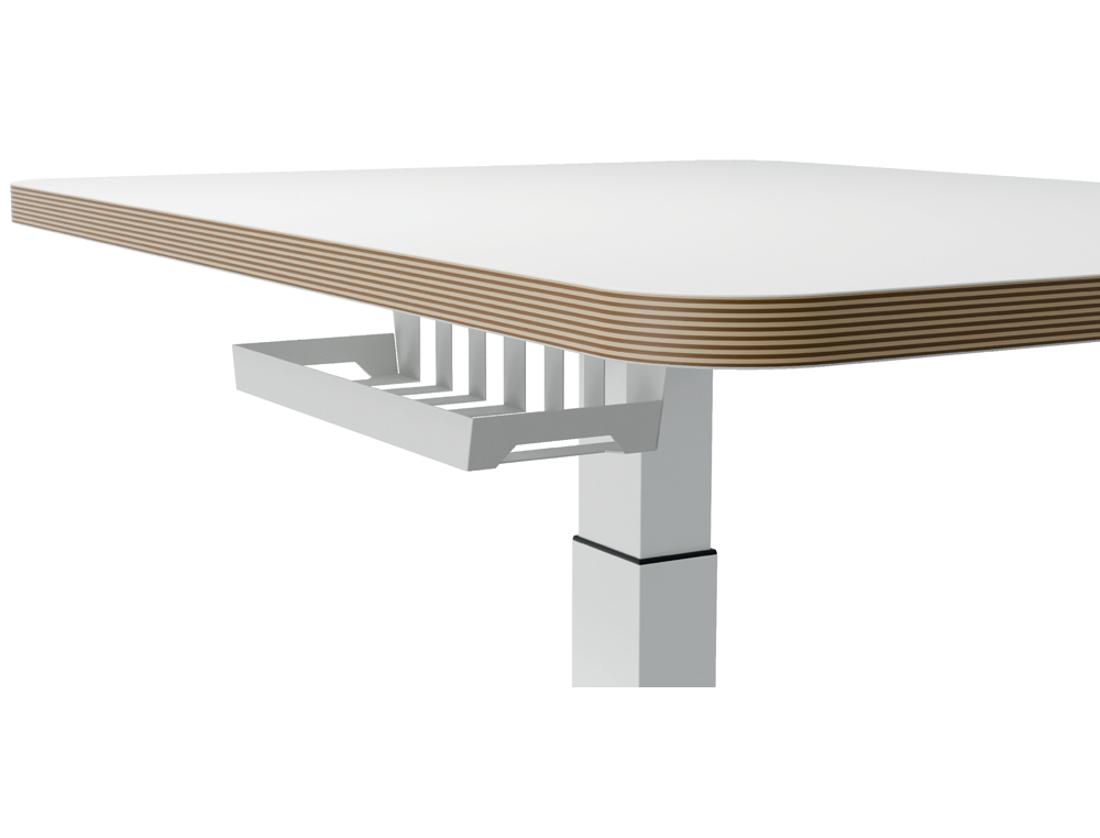 MESA LEITZ ERGO REGULAVEL EM ALTURA ELETRICAMENTE TABULEIRO 80X60 CM COM USB-C E USB 5V COR BRANCO