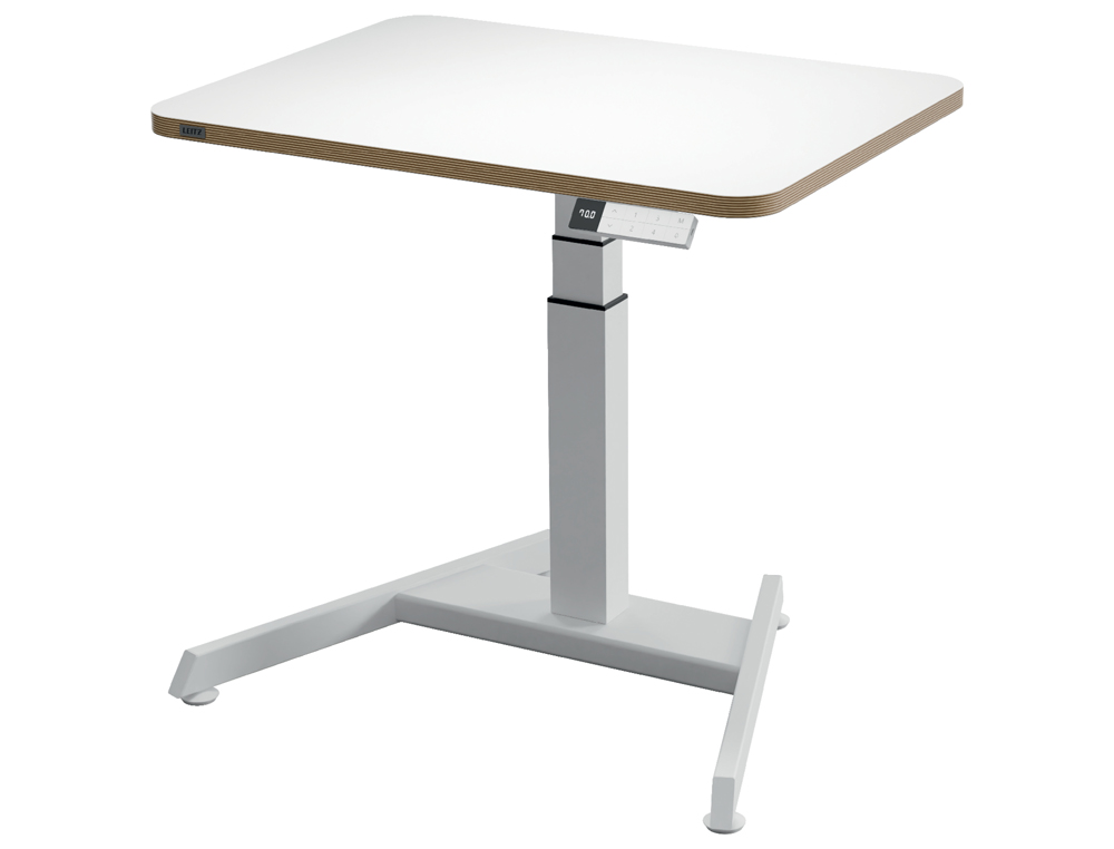 MESA LEITZ ERGO REGULAVEL EM ALTURA ELETRICAMENTE TABULEIRO 80X60 CM COM USB-C E USB 5V COR BRANCO