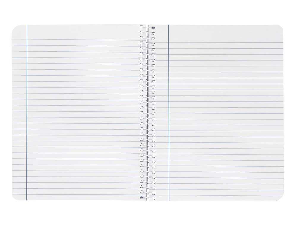 CADERNO ESPIRAL LIDERPAPEL WITTY DIN A4 CAPA DURA 80F 90GR PAUTADO COM MARGEM COR AZUL ESCURO