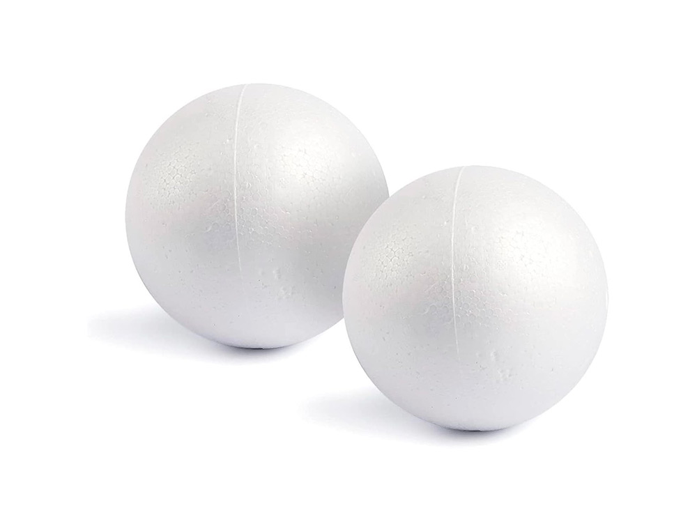 FIGURA DE ESPUMA BRANCA LIDERPAPEL BOLA DE 7 CM BOLSA COM 6 UNIDADES