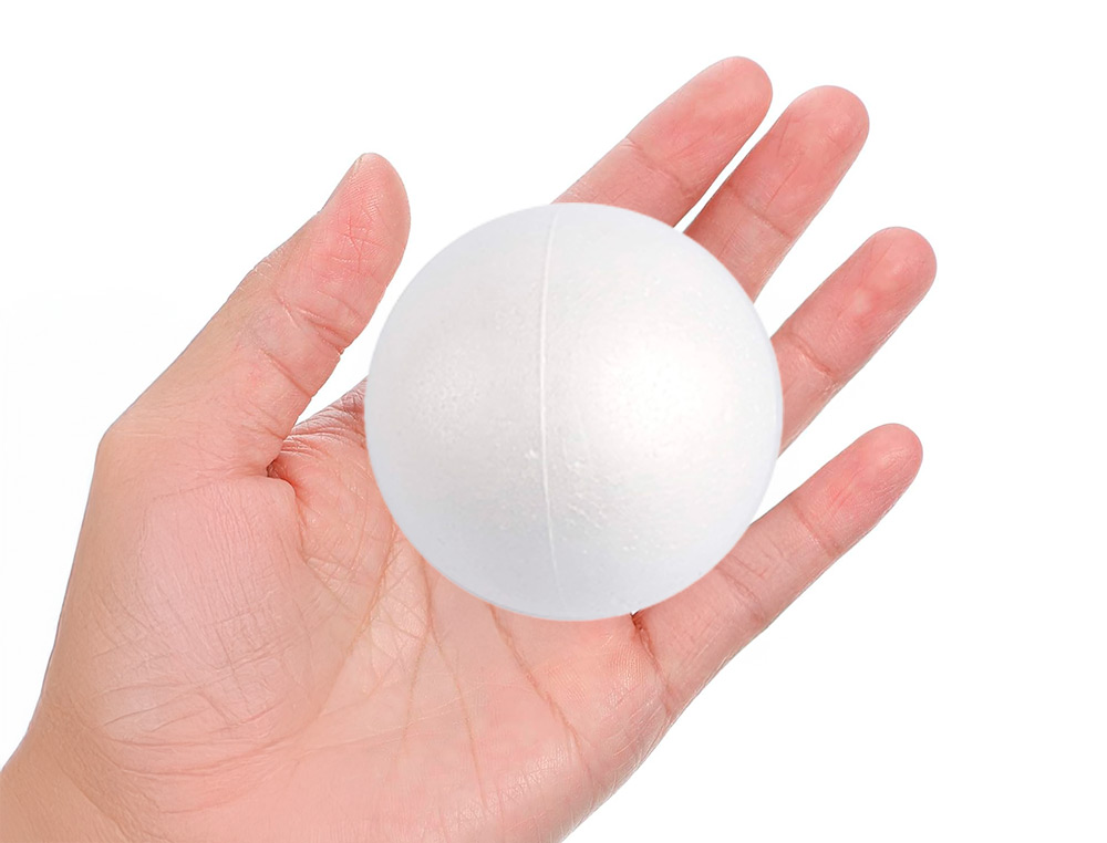 FIGURA DE ESPUMA BRANCA LIDERPAPEL BOLA DE 7 CM BOLSA COM 6 UNIDADES