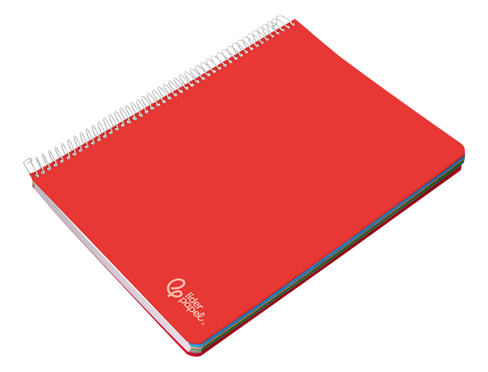 CADERNO ESPIRAL LIDERPAPEL WITTY MICRO DIN A4 CAPA DURA 120F 90GR PAUTADO 5 BANDAS 4 FUROS CORES SORTIDAS