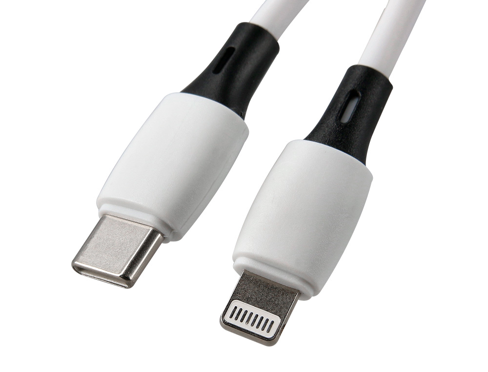 CABO USB-C A APPLE Q-CONNECT PVC COMPRIMENTO 2M BRANCO