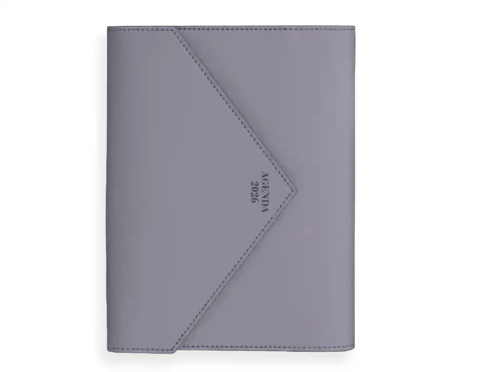 AGENDA ENCADERNADA LIDERPAPEL PSARA A5 2026 DIA PAGINA CINZA PAPEL 70 GR FSC