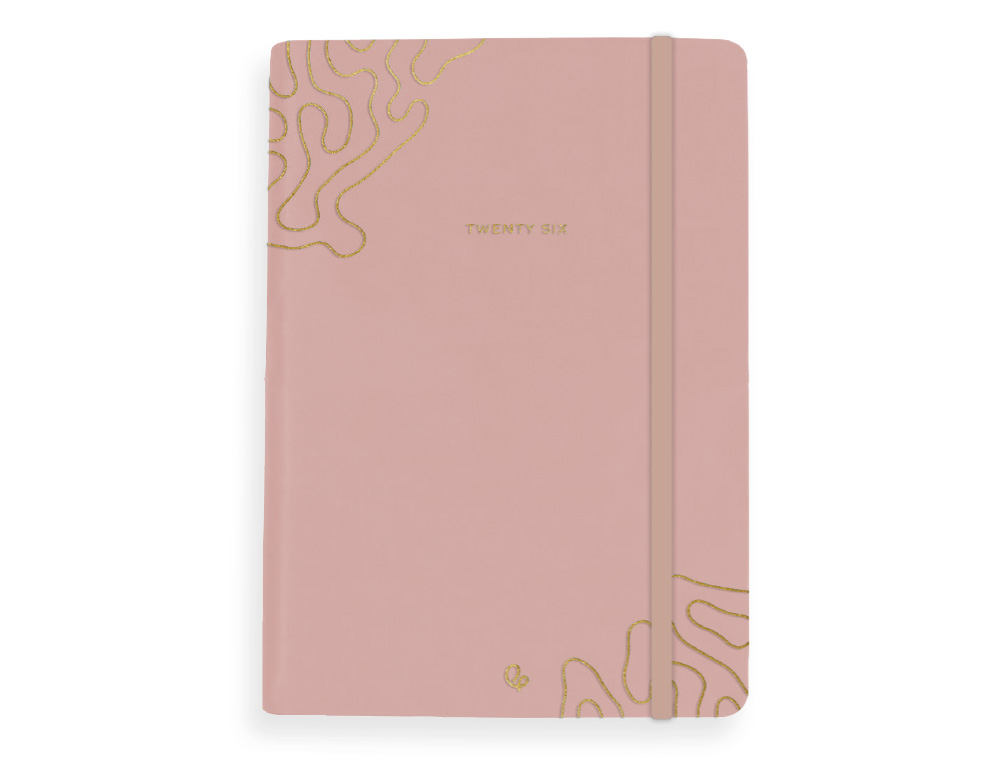 AGENDA ENCADERNADA LIDERPAPEL EFIRA A5 2026 DIA PAGINA ROSA PAPEL 70 GR FSC