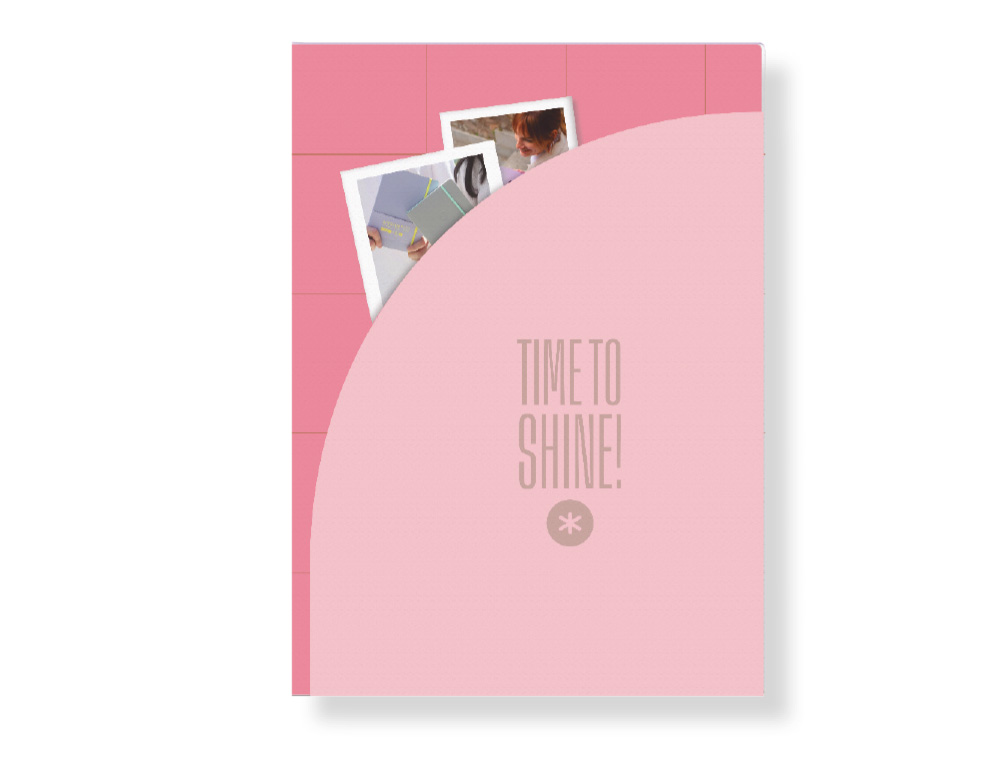 AGENDA ENCADERNADA ANTARTIK TIME TO SHINE A5+ 2026 DIA PAGINA VERDE PAPEL 80 GR FSC