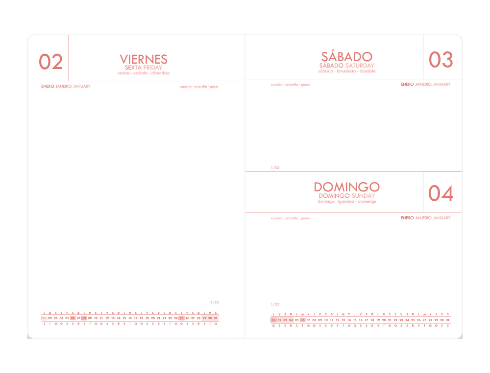 AGENDA ENCADERNADA ANTARTIK TIME TO SHINE A5+ 2026 DIA PAGINA VERDE PAPEL 80 GR FSC