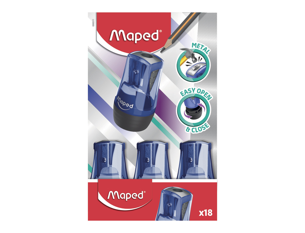 APARA LAPIS MAPED METÁLICO TONIC 1 USO COM DEPÓSITO