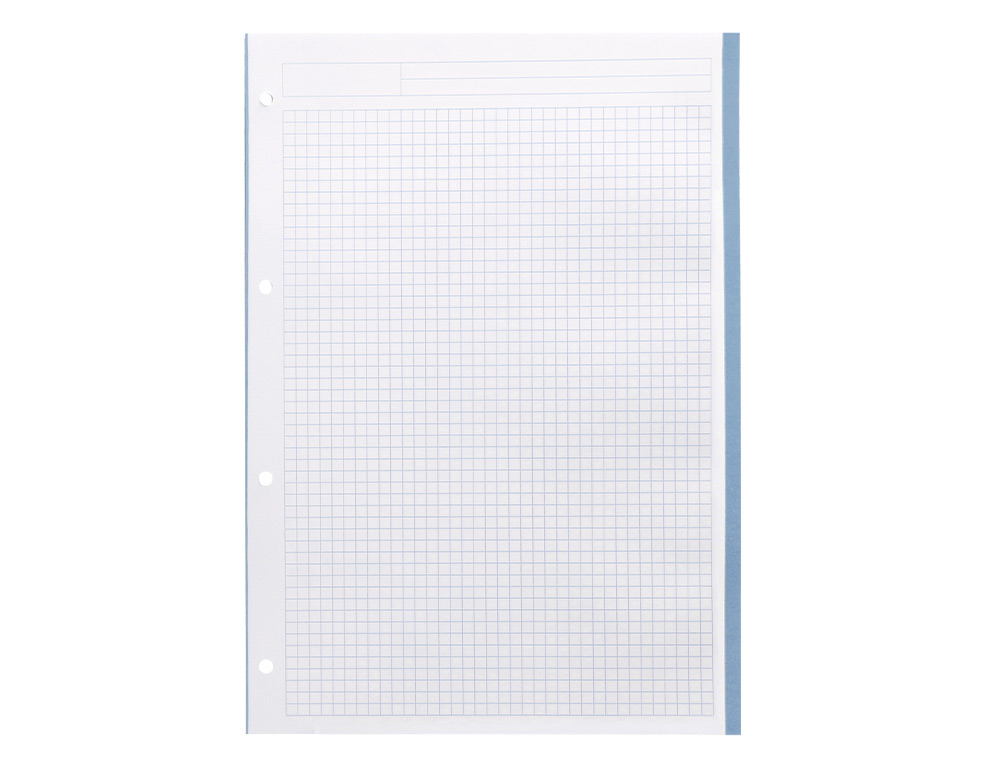 RECARGA LIDERPAPEL A4 120 FOLHAS 90 GR QUADRICULA 5 MM 4 FUROS BANDAS DE 5 CORES PASTEL
