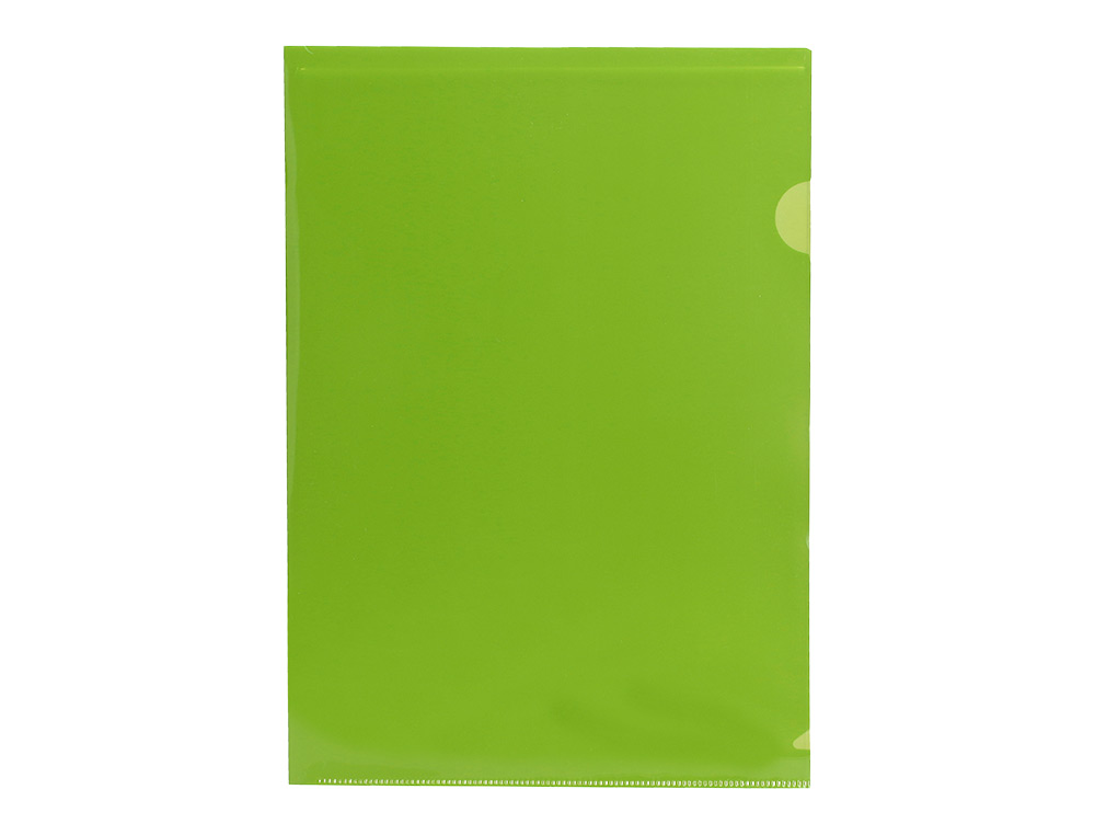 BOLSA DOSSIER LIDERPAPEL DIN A4 POLIPROPILENO VERDE TRANSLUCIDO 20 FOLHAS