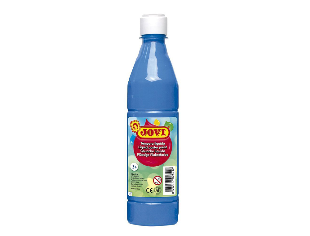 GUACHE LIQUIDO JOVI 500 ML AZUL CYAN