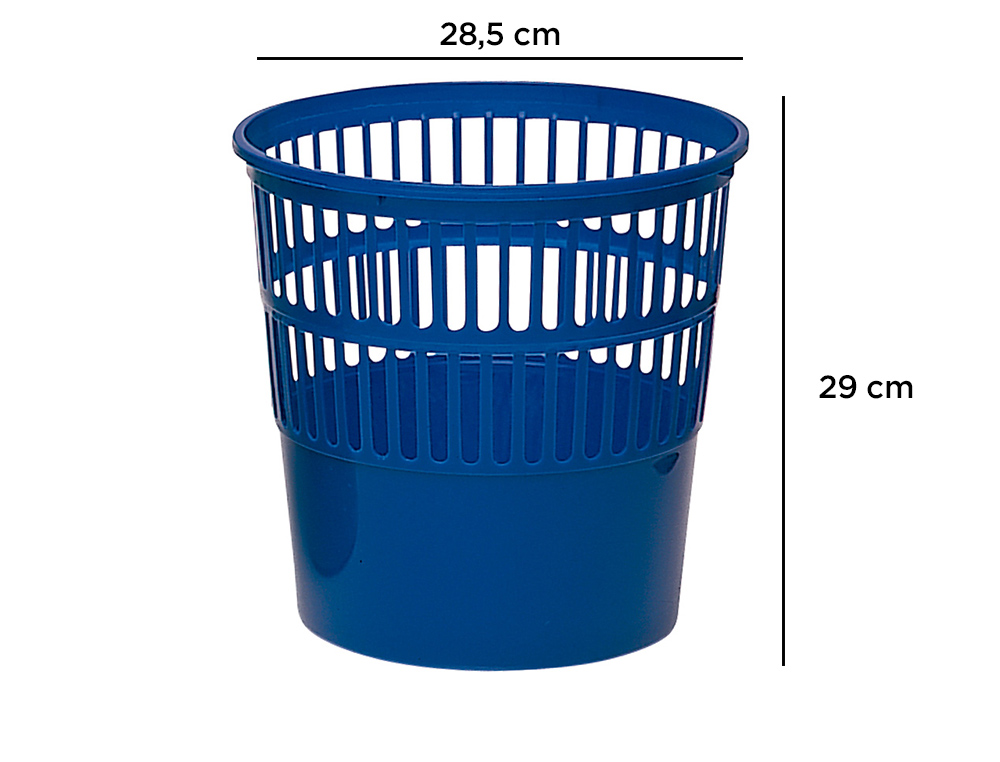 CESTO DE PAPEIS Q-CONNECT PLASTICO 15 LITROS COR AZUL 285 X 290 MM