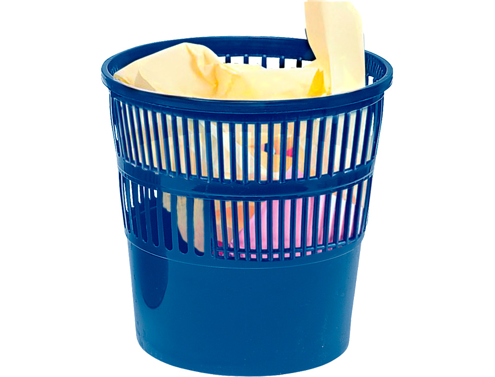 CESTO DE PAPEIS Q-CONNECT PLASTICO 15 LITROS COR AZUL 285 X 290 MM