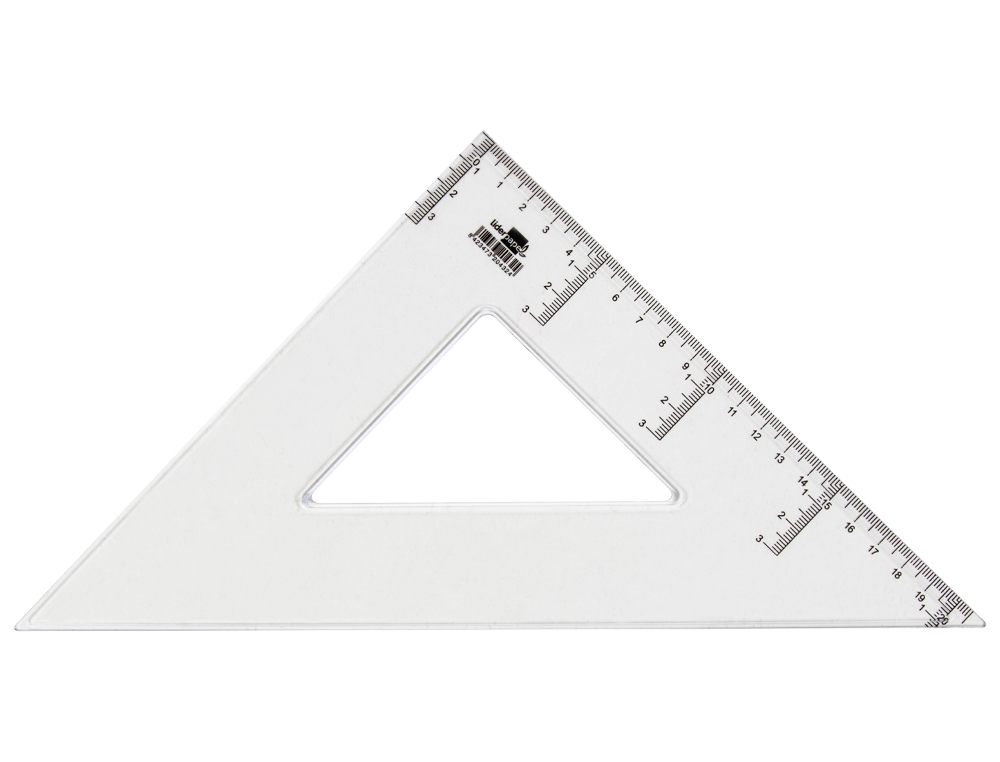 ESQUADRO LIDERPAPEL CRISTAL LIDERPAPEL TRANSPARENTE 30 CM