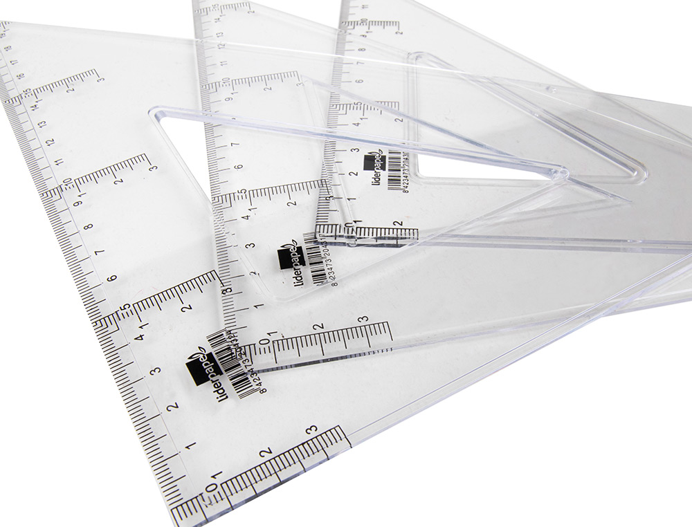 ESQUADRO LIDERPAPEL CRISTAL LIDERPAPEL TRANSPARENTE 30 CM