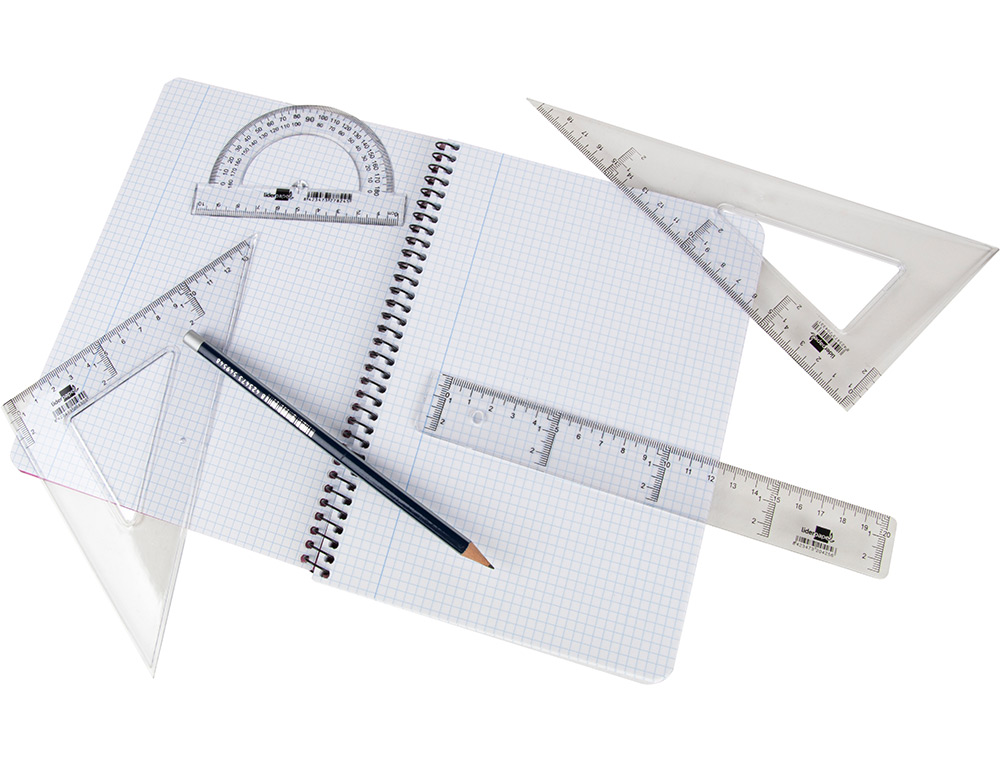 ESQUADRO LIDERPAPEL CRISTAL LIDERPAPEL TRANSPARENTE 30 CM