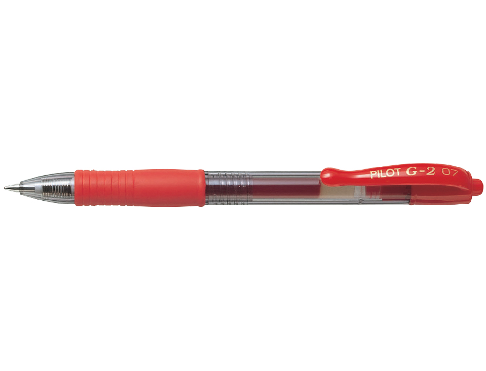 ESFEROGRAFICA PILOT G-2 VERMELHO TINTA GEL RETRATIL PEGA DE BORRACHA