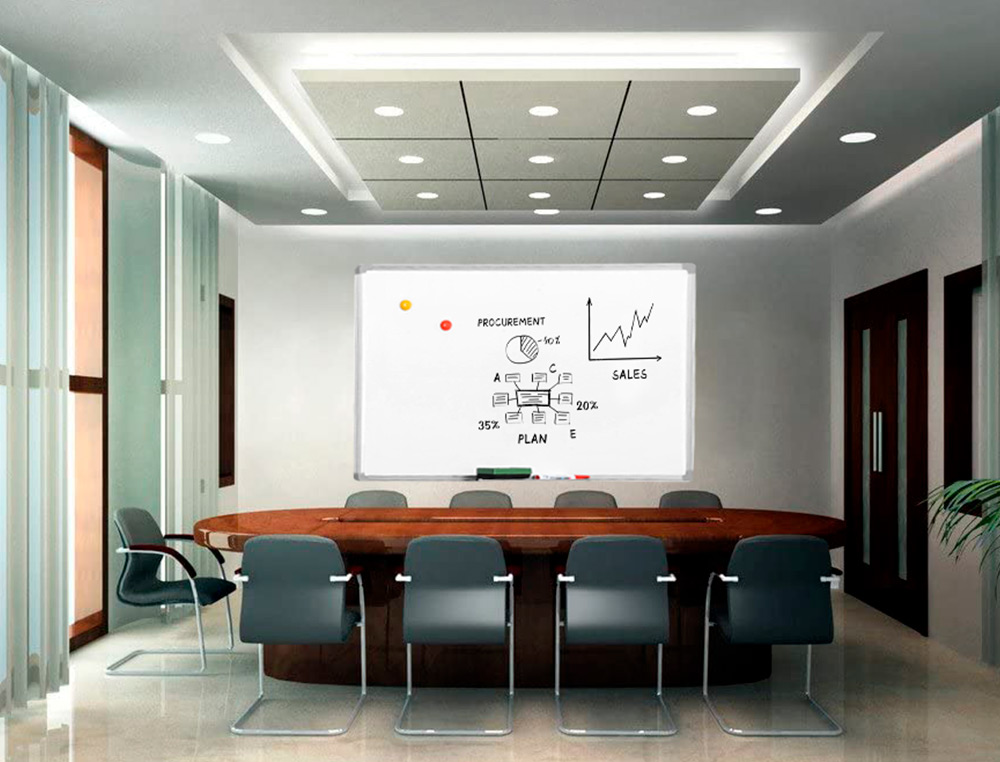 QUADRO BRANCO Q-CONNECT MAGNETICO C/CAIXILHO EM ALUMINIO 120X90 CM