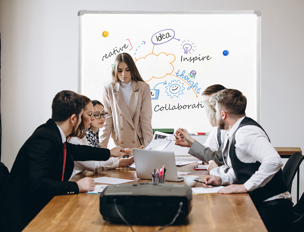 QUADRO BRANCO Q-CONNECT MAGNETICO C/CAIXILHO EM ALUMINIO 120X90 CM