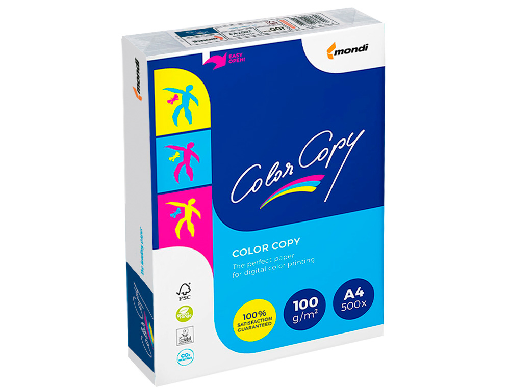 PAPEL COLOR COPY DIN A4 100 GR EMBALAGEM DE 500 FOLHAS