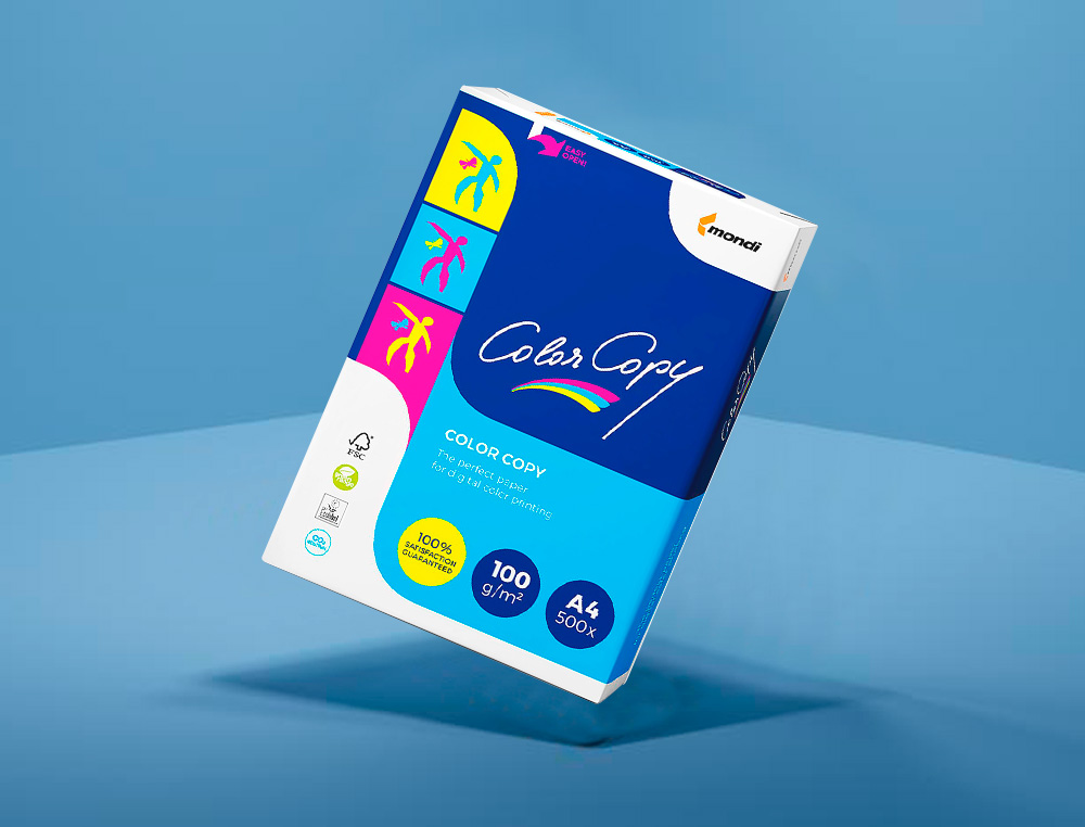 PAPEL COLOR COPY DIN A4 100 GR EMBALAGEM DE 500 FOLHAS