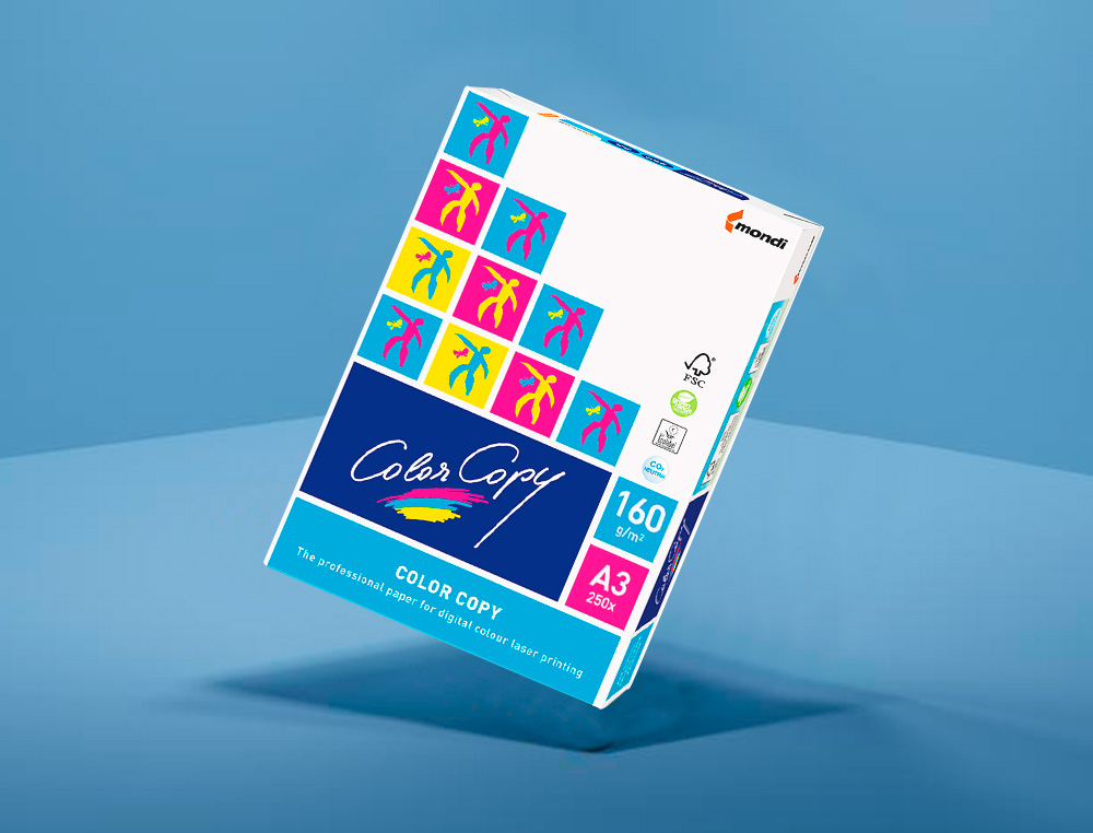 PAPEL COLOR COPY DIN A3 160 GR EMBALAGEM DE 250 FOLHAS