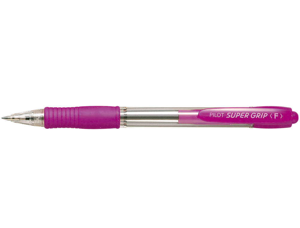 ESFEROGRAFICA PILOT SUPER GRIP ROSA -RETRATIL -COM GRIP-TINTA BASE DE OLEO