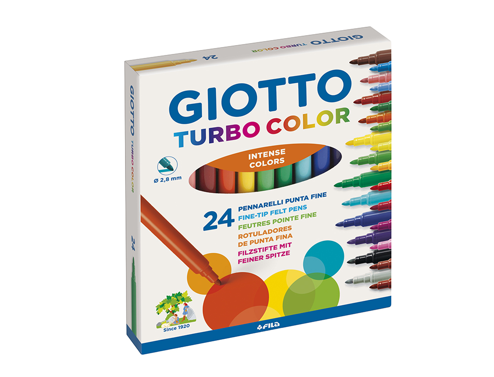 MARCADOR TURBO COLOR GIOTTO 24 UNIDADES