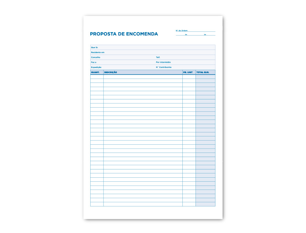 BLOCO ENCOMENDAS DUPLICADO 215X315 MM