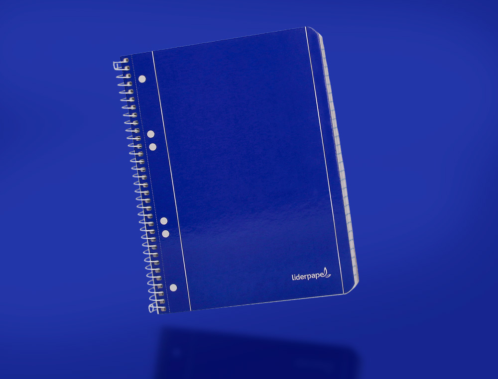 CADERNO ESPIRAL LIDERPAPEL CAPA AZUL MICRO 80 F DIN A5 LISO