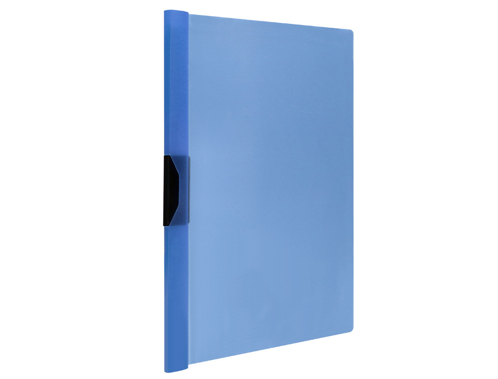 BOLSA DOSSIER LIDERPAPEL COM CLIP LATERAL DIN A4 AZUL 30 FOLHAS
