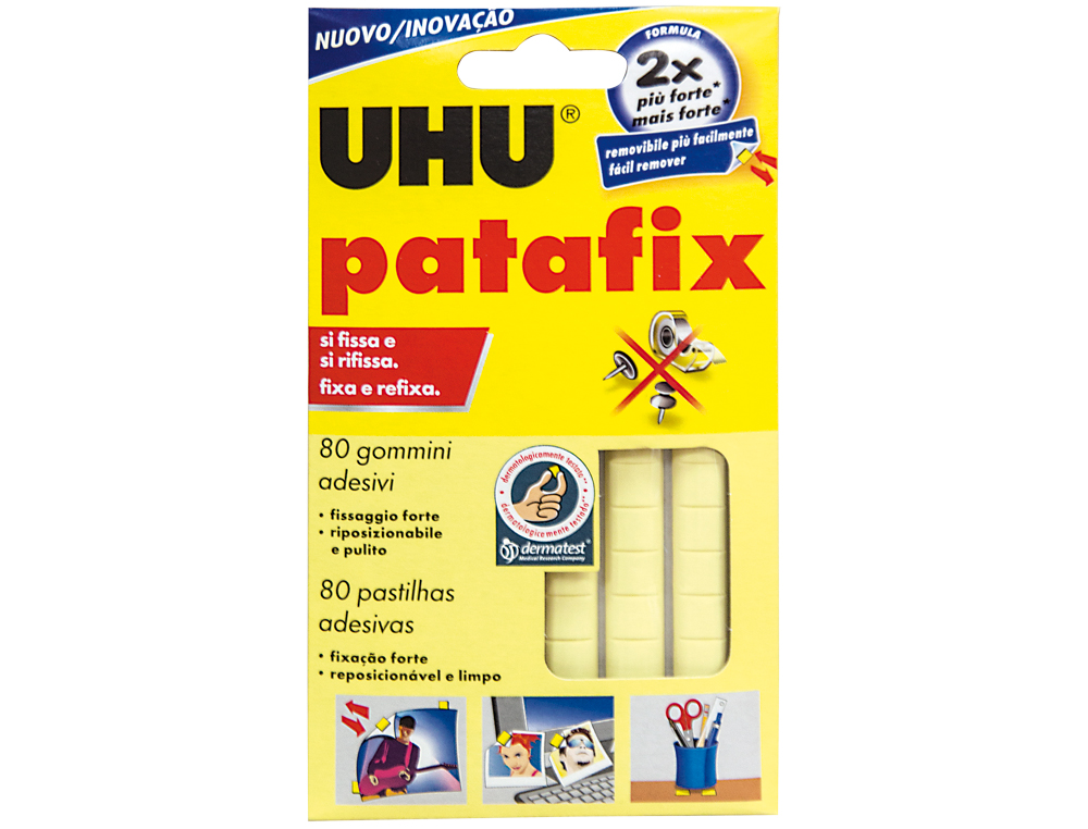 MASSA ADESIVA UHU PATAFIX AMARELO