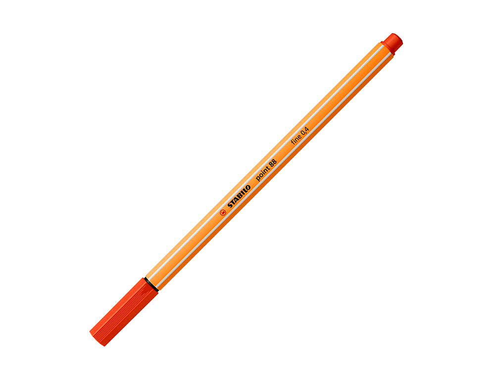 MARCADOR STABILO PONTA DE FIBRA POINT 88 VERMELHO 0,4 MM