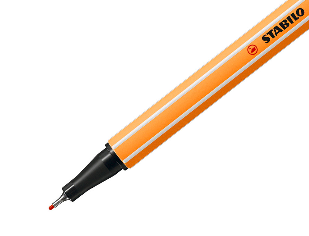 MARCADOR STABILO PONTA DE FIBRA POINT 88 VERMELHO 0,4 MM