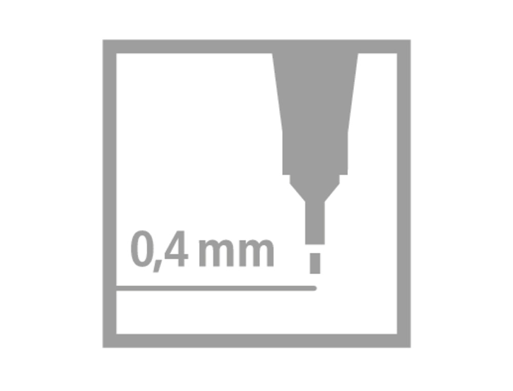 MARCADOR STABILO PONTA DE FIBRA POINT 88 VERMELHO 0,4 MM