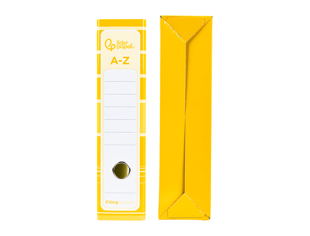 PASTA DE ARQUIVO DE ALAVANCA LIDERPAPEL FILING SYSTEM CARTAO FORRADO DIN A4 COM CAIXA AMARELA